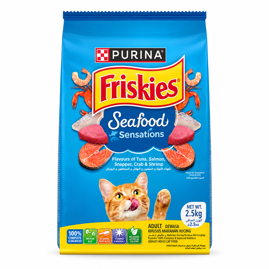 Purina Friskies Seafood Sensations Dry Cat Food 2.5kg