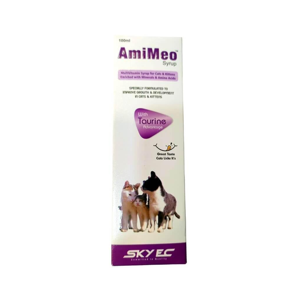Amimeo Syrup for Cats and Kittens to Improve Growth & develpoment, 100 ml (Pack of 3) Ingredients
