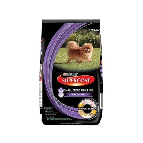 Purina Supercoat Adult Small Breed Dry Dog Food Chicken, 3Kg