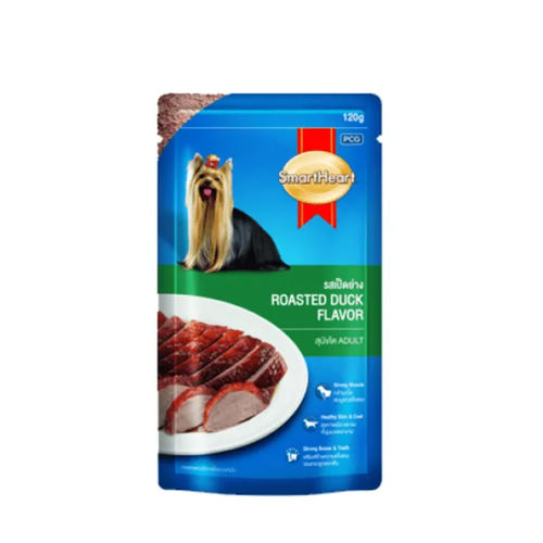 Smart Heart Roasted Duck in Gravy Pouch Wet Food for Puppy and Dogs 80g (Pack of 12)
