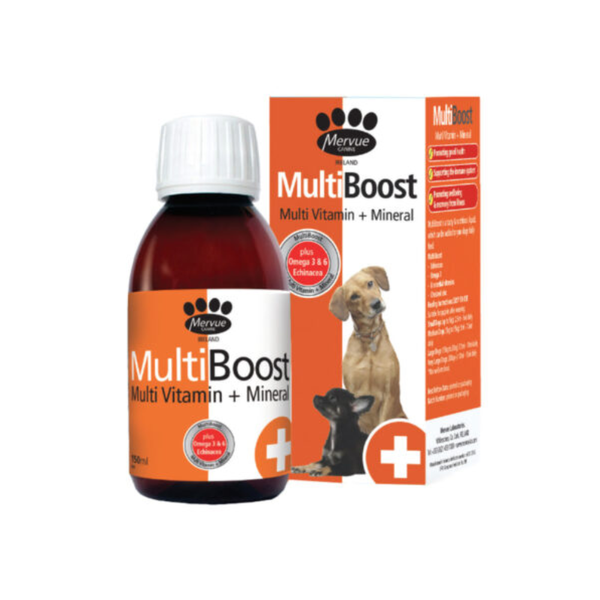 Mervue Multiboost Multivitamin & Mineral Supplements for Dogs, 150ml Ingredients