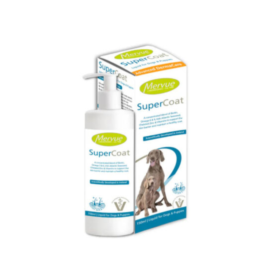 Mervue Supercoat Skin & Coat Supplements for Dogs, 150ml