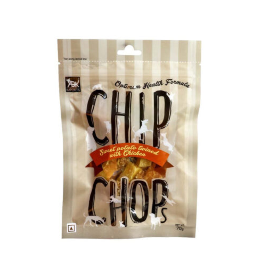 Chip Chops Sweet Potato Chicken Dog Treats, 70g (Pack of 3)