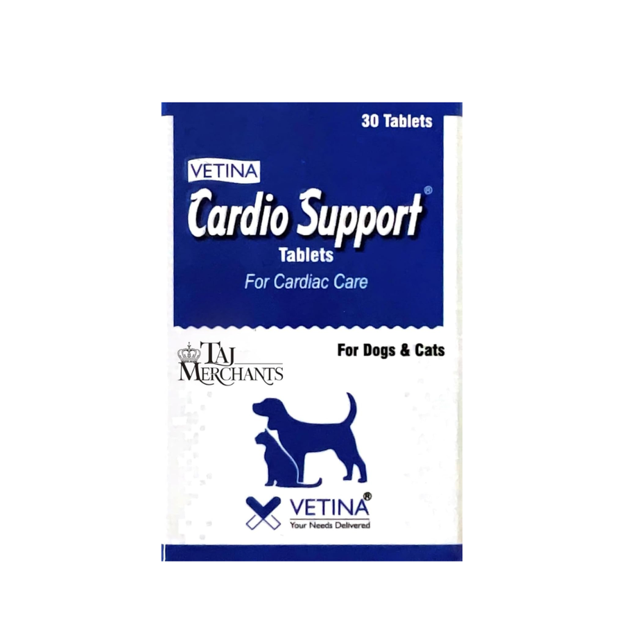 Vetina Cardio Support Tablets for Cardiac Care for Dogs and Cats, 30 Tabs