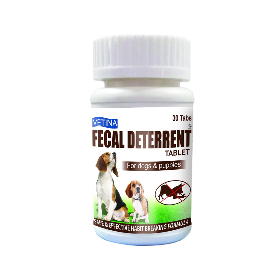 Vetina Fecal Deterrent Tablet for Dogs & Puppies, 30 Tablets