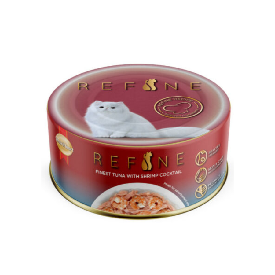 Smart Heart Refine Finest Tuna With Shrimp Cocktail Adult Cat Tin,80g (Pack of 12)