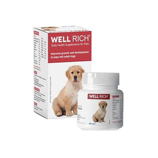 Well Rich tablet Multivitamin & Mineral tablets 30 tablet for Dogs Ingredients