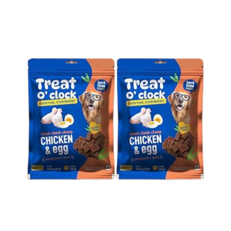 Natural Remedies Treat O'clock Chicken and Egg Treats- 75 gm (Pack of 2)