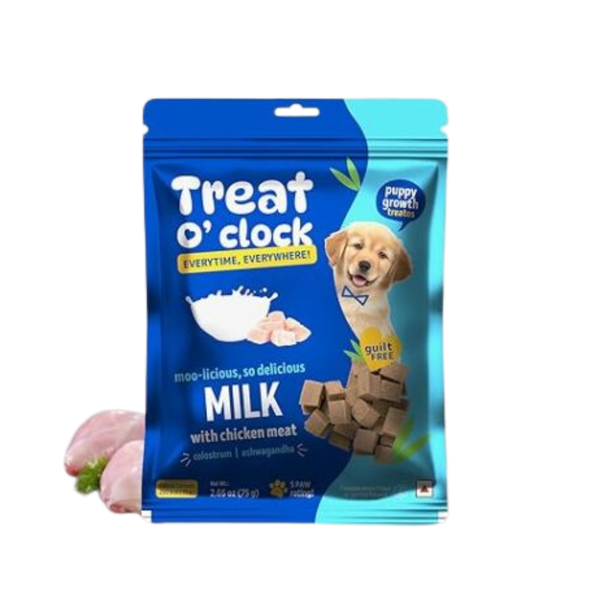 Natural Remedies Treat O'clock Milk with Chicken Meat Treats- 75 gm (Pack of 4) Ingredients