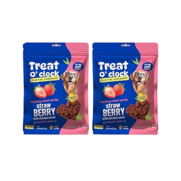 Natural Remedies Treat O'clock Strawberry with Chicken Meat Treats- 75 gm (Pack of 2) Ingredients