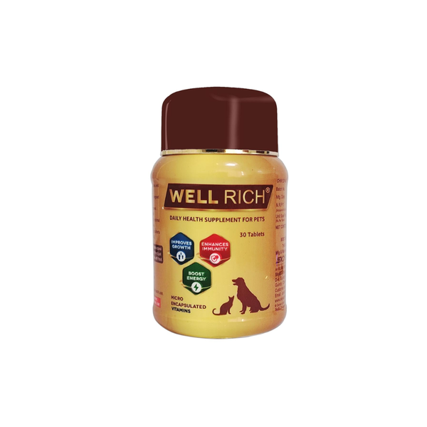 Skyec Advanced Well Rich Daily Health Supplement for Pets, 30 Tablets Ingredients