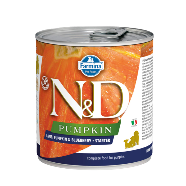 N&D Pumpkin Lamb Starter Puppy, 285g Dog Wet Food Ingredients