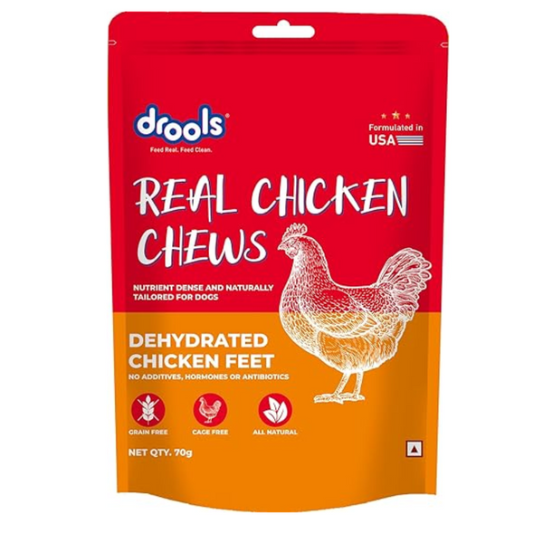 Drools Dog Treats, Dehydrated Real Chicken Chews Feet, 70g Ingredients