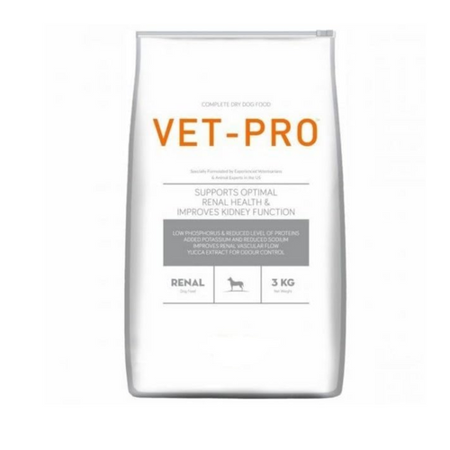 Vet Pro Renal Dog Food Supports Optimal Renal Health & Improves Kidney Function 3kg