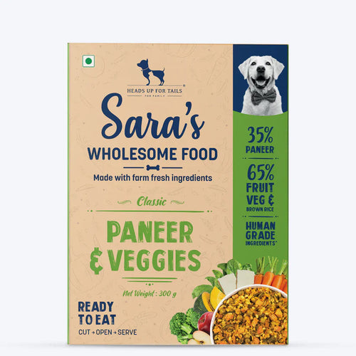 HUFT Sara's Wholesome Classic Paneer & Veggies Dog Food, 300g (Pack of 2)