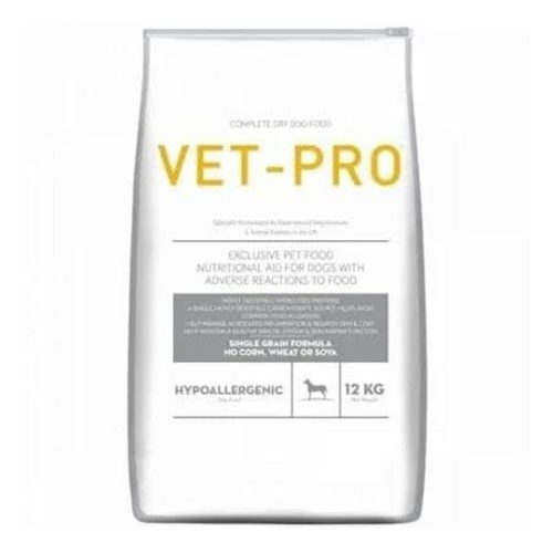 Vet Pro Hypoallergenic Dry Dog Food 12Kg - All Life Stages, Fish Flavor