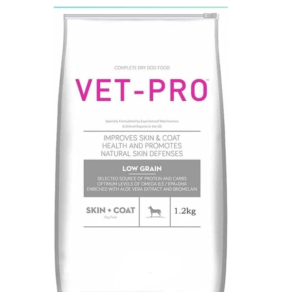 Vet Pro Skin Coat Dry Dog Food 1.2Kg - All Life Stages, Chicken Flavour Ingredients