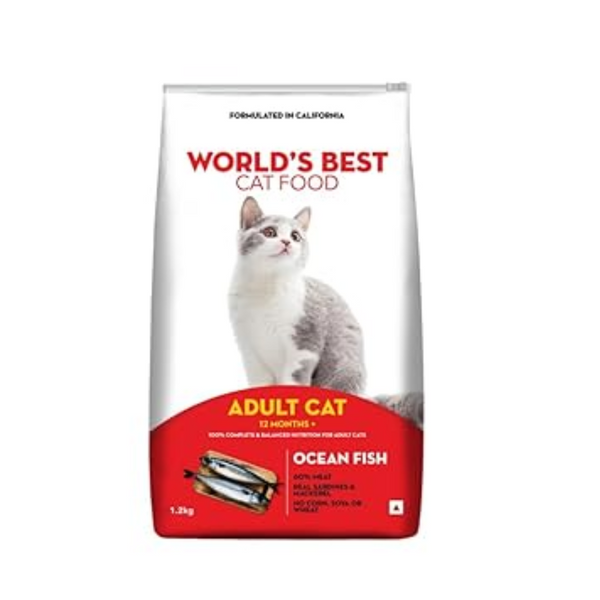 World's Best Adult Cat Food Ocean Fish - 1.2kg Ingredients