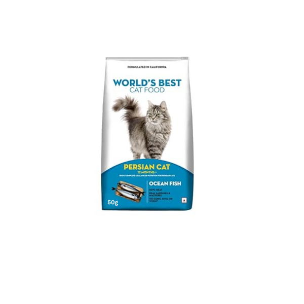 World's Best Ocean Fish Persian Cat Dry Food, 50g (Pack of 15) Ingredients