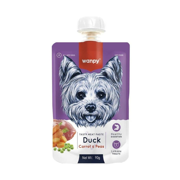 Wampy Meat Paste for Dogs Duck, Carrot & Peas Flavour, 90g - All lifestages Ingredients