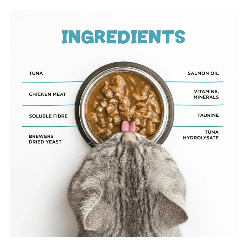 Top Tail Wet Food in Jelly 340g (85g x 4 Pouches) | Tuna & Chicken Recipe | Lickable Cat Snack | High Protein Complete Meal | Prebiotics & Taurine Enriched - Image 3