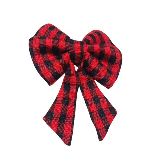 Furrfab Buffalo Plaid Pet Bow