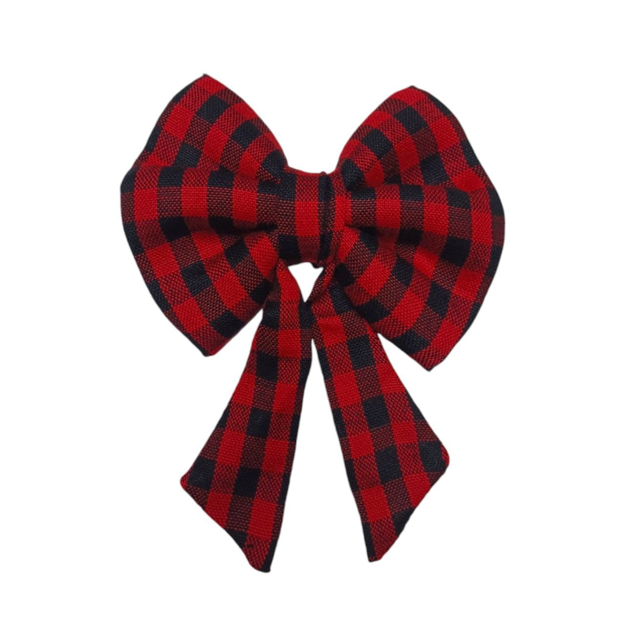 Furrfab Buffalo Plaid Pet Bow