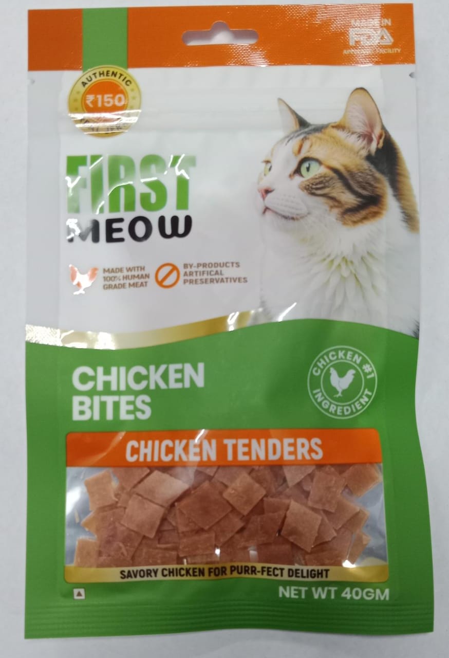 First Meow Treats For Cats Chicken Bites, 40g