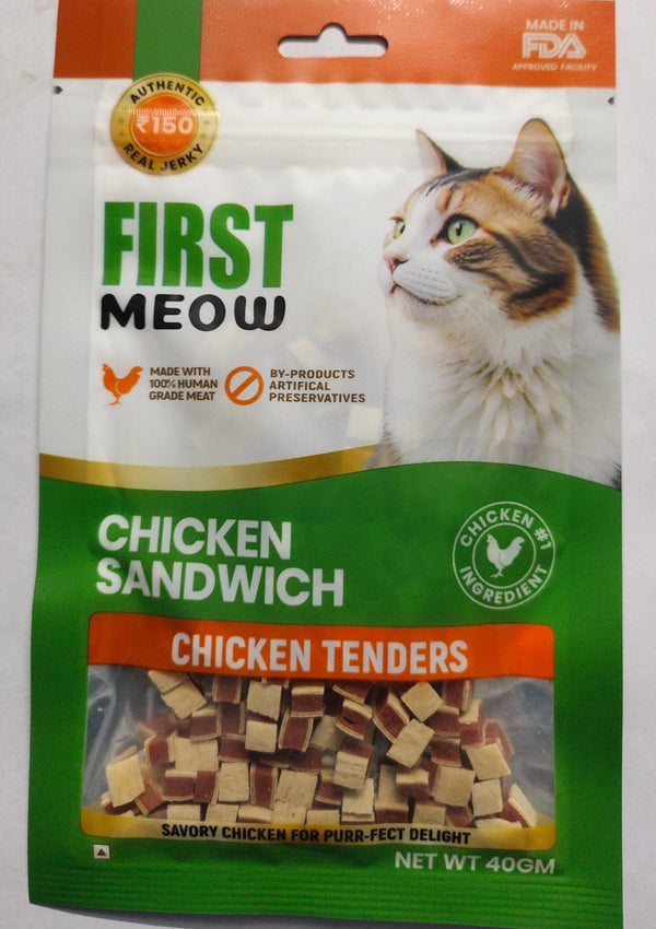 First Meow Treats For Cats Chicken Sandwich, 40g Ingredients