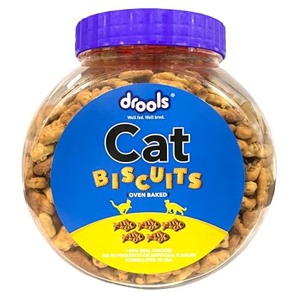 Drools Cat Treat Biscuits Real Chicken Flavor 400g Jar