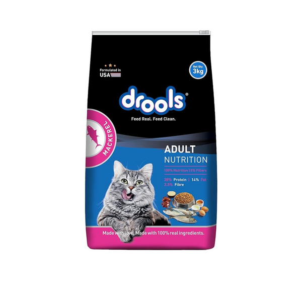 Drools Dry Cat Adult Food Mackerel 3 kg Ingredients
