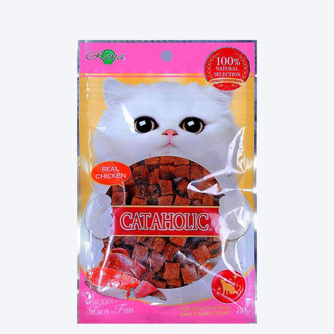 Cataholic Neko Cat Chicken & Salmon Cubes, 80g Ingredients