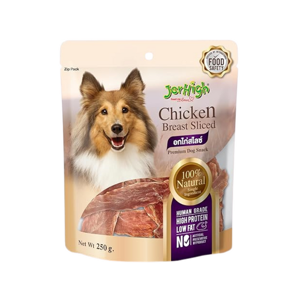JerHigh KSY Chicken Breast Sliced Jerky Dog Treat, Human Grade - 250 g Ingredients