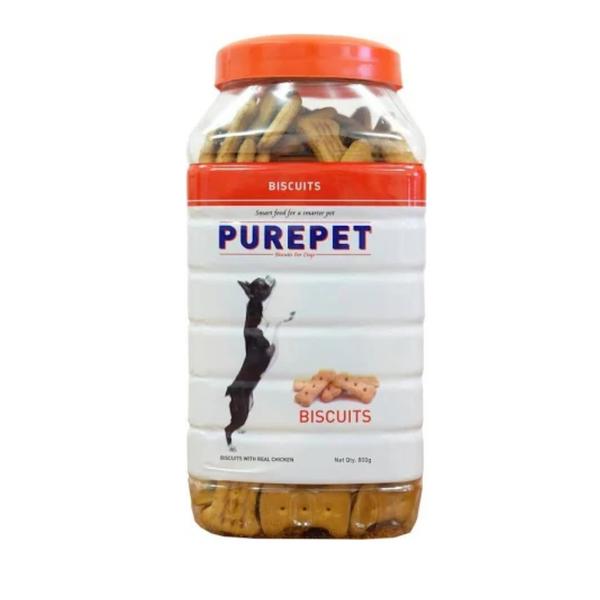 Purepet Dog Treats Biscuits Chicken Flavour 800g - Jar Ingredients