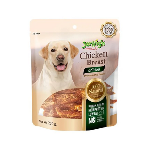JerHigh KSY Chicken Breast Jerky Dog Treat, Human Grade - 250 g