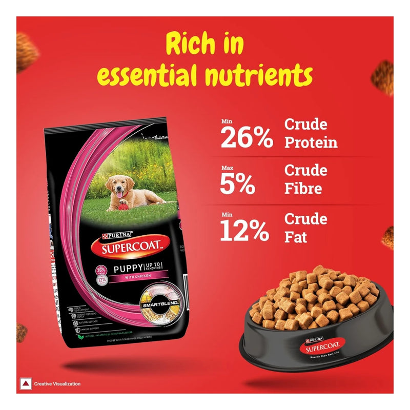 Purina Supercoat Puppy Chicken Dry Dog Food 2.5kg - Image 3