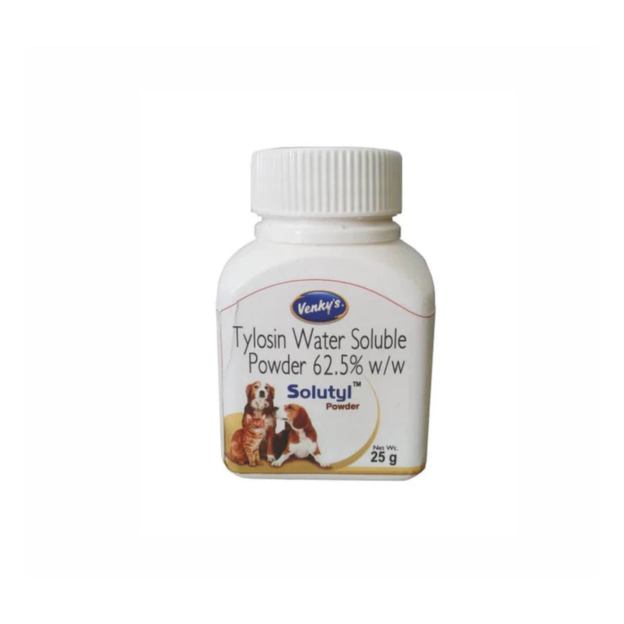 Venky's Solutyl Tylosin Powder 25g – Veterinary Antibiotic for Dogs, Cats & Poultry