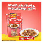 Purina Friskies Gravy-Licious Kitten Food in Chicken Flavour, Wet Kitten Food, Balanced Nutrition, Pack of 12, (70g x 12), 840g Photo 7
