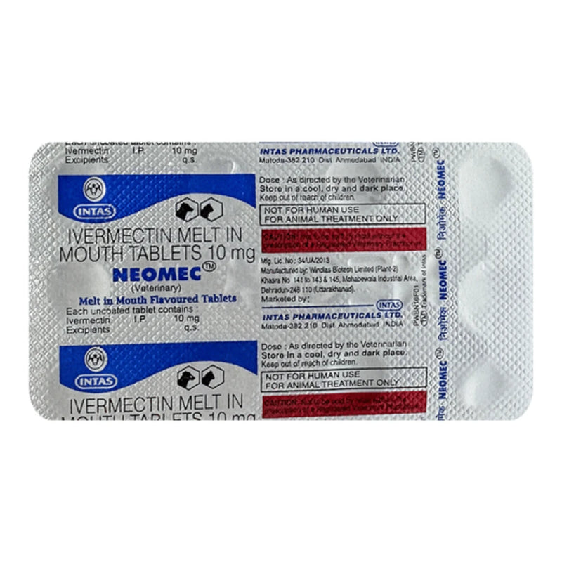 Intas Neomec 10mg Ivermectin Veterinary Tablet - Image 4
