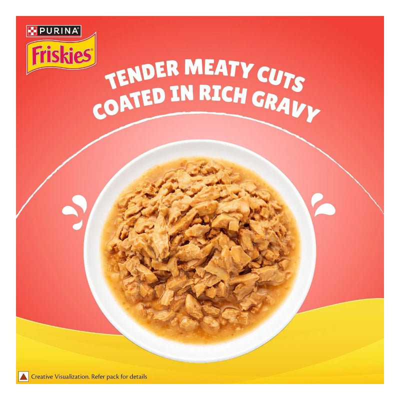 Purina Friskies Gravy-Licious Kitten Food in Chicken Flavour, Wet Kitten Food, Balanced Nutrition, Pack of 12, (70g x 12), 840g - Image 2