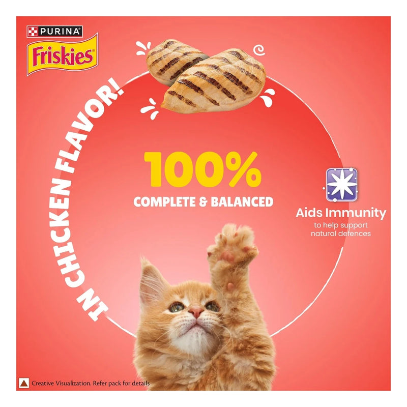 Purina Friskies Gravy-Licious Kitten Food in Chicken Flavour, Wet Kitten Food, Balanced Nutrition, Pack of 12, (70g x 12), 840g - Image 6
