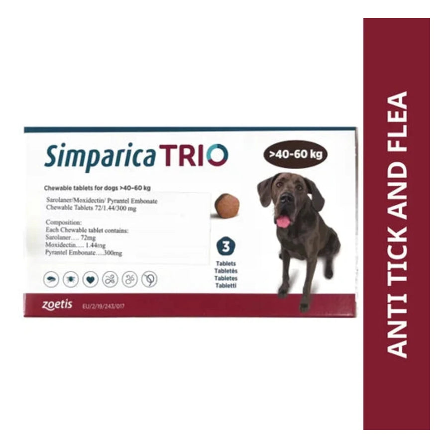 Simparica Trio brown-40.1-60 kg (3 tab x 1bls)