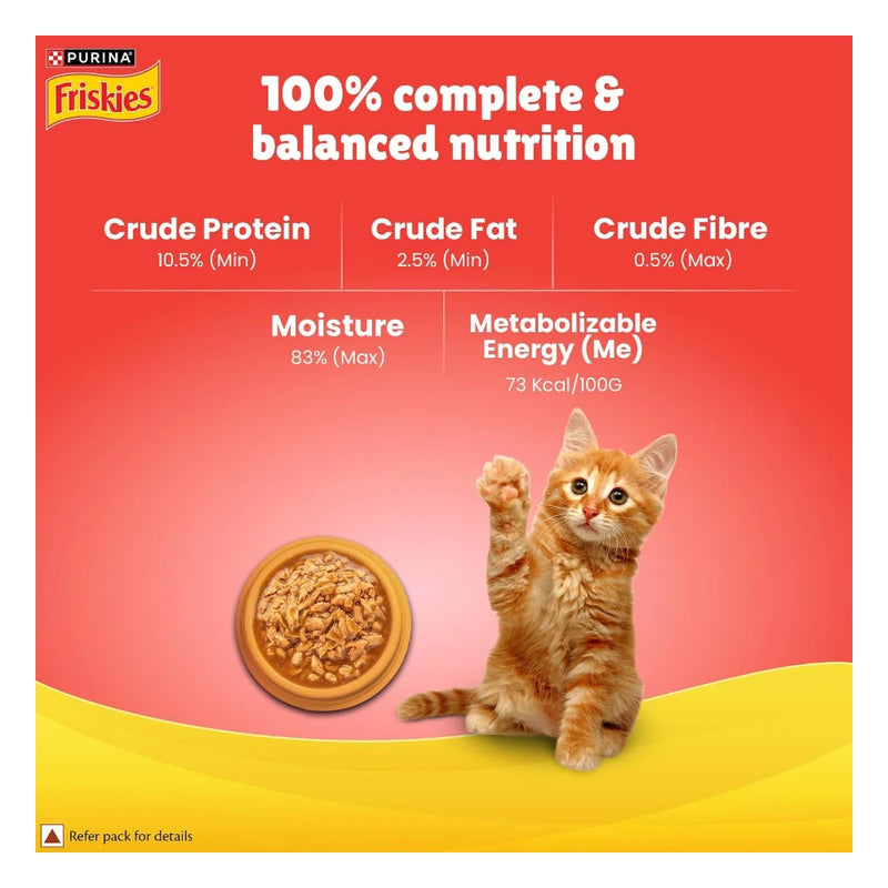 Purina Friskies Gravy-Licious Kitten Food in Chicken Flavour, Wet Kitten Food, Balanced Nutrition, Pack of 12, (70g x 12), 840g - Image 5