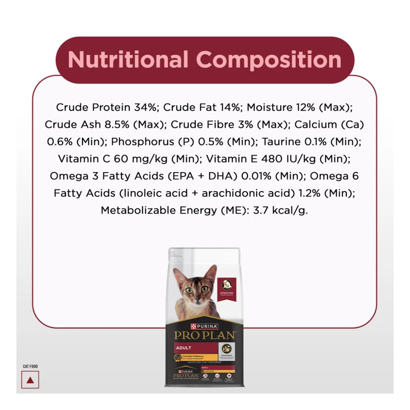 Purina Pro Plan Adult Chicken Dry Cat Food 6.6kg - Image 6