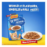 Purina Friskies Gravy-Licious Cat Food in Ocean Fish Flavour, Wet Cat Food, Balanced Nutrition, Pack of 12, (70g x 12), 840g Photo 5