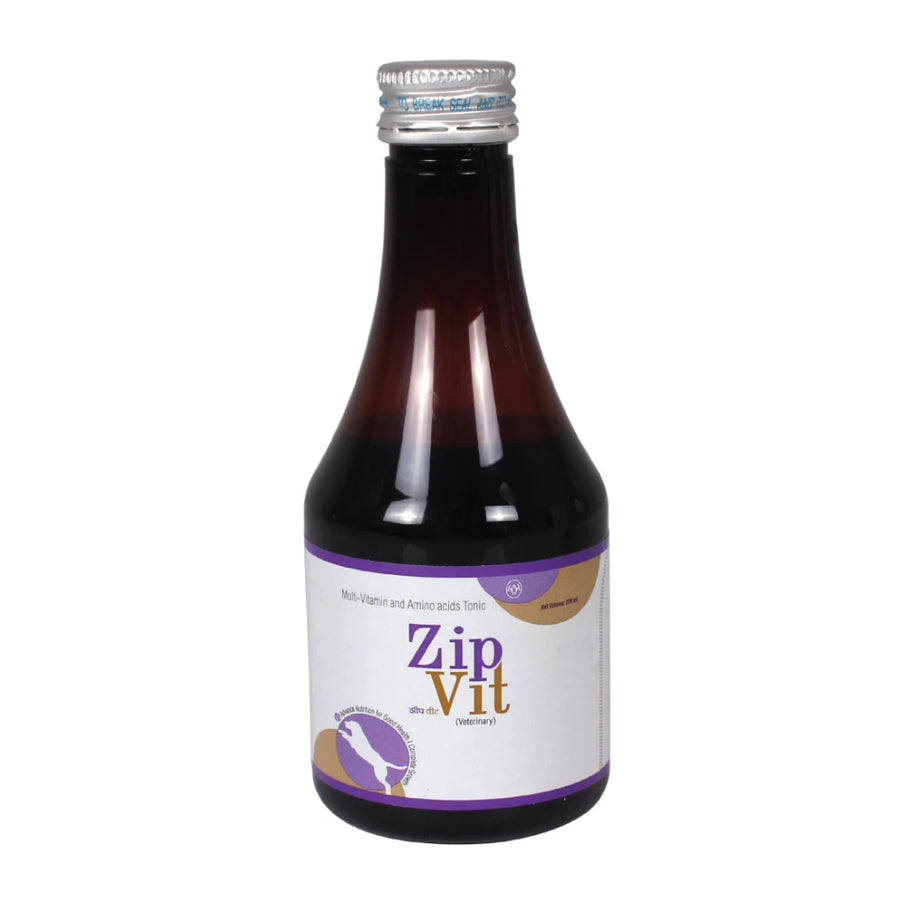 Intas Zipvit Multivitamin Syrup 200ml for Dogs & Cats