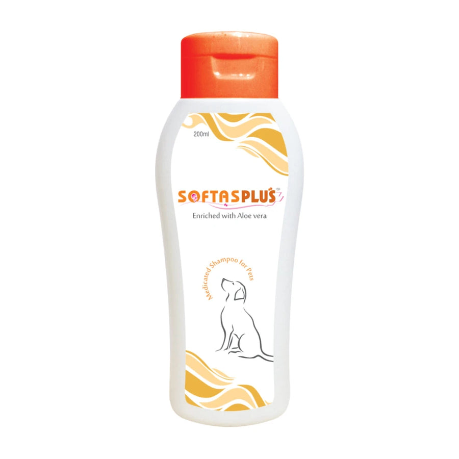 Intas Softas Plus Anti-Tick & Flea Shampoo 200ml for Dogs