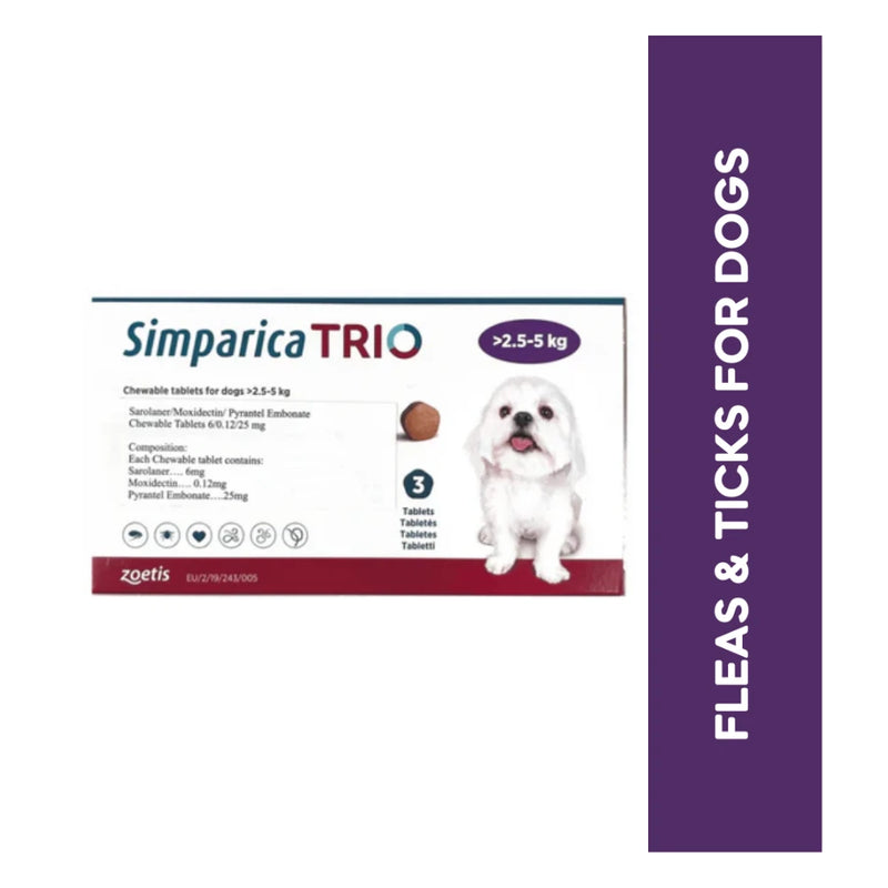 Simparica Trio purple-2.6-5 kg (3 tab x 1bls) - Image 2