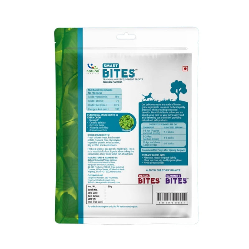 Natural Remedies Smart Bites Chicken Flavour Dog Treats 75g - Image 2