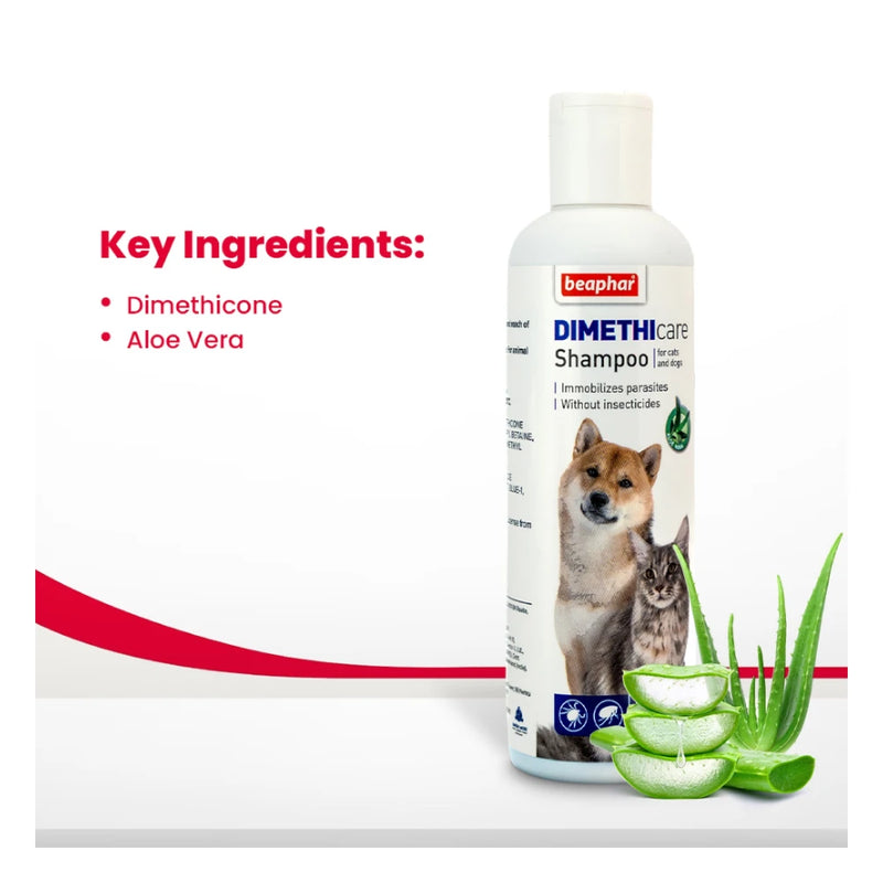 Beaphar Dimethicare Flea & Tick Shampoo for Dogs & Cats 200ml - Image 2